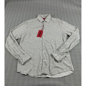 Hugo Boss Shirt Small Casual Slim‎ Fit Ermo All-over Abstract Print New with Tag